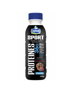 chergui yaourt a boire  protéiné muffins & fruits rouge 450ml