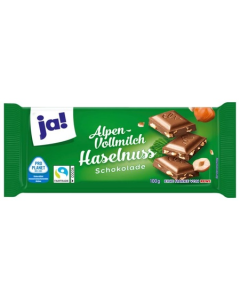 Ja! Chocolat au lait Alpen aux noisettes 100 g
