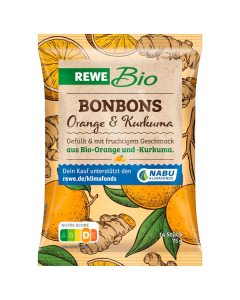 Rewe Bonbons Bio Orange Kurkuma 75G