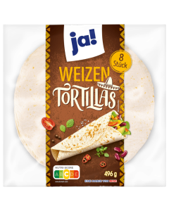 Ja! Tortillas Nature 496G - 25Cm
