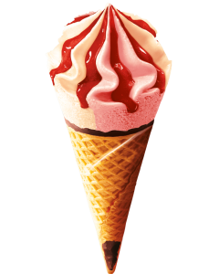 Cornet Vanille Fraise