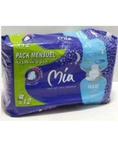 Mia Serviette Hygiénique Maxi Nuit Value Pack Tt 12U