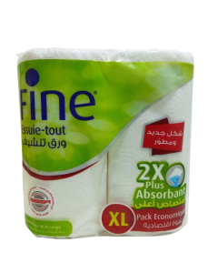 Fine Papier Essuie-Tout XL 2 Rouleaux