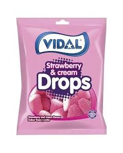 Vidal strawberry & cream drops 90g