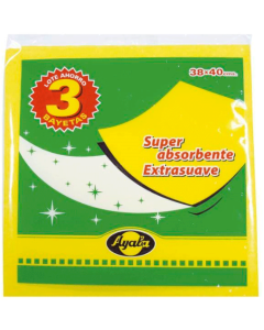 Ayala Serviettes Jaunes x3