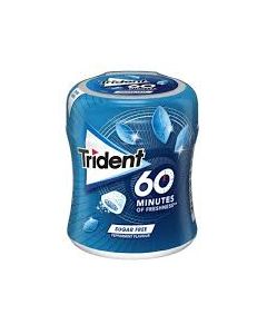 Trident peppermint sans sucre Boîte 82g