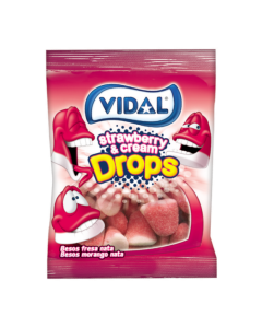 Vidal strawberry & cream drops 90g