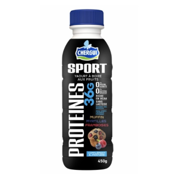 chergui yaourt a boire  protéiné muffins & fruits rouge 450ml