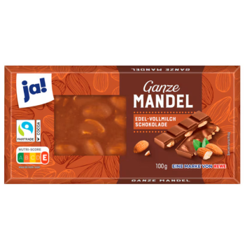 Ja! Chocolat Aux Amandes Entieres "Ganze Mandel"100 G