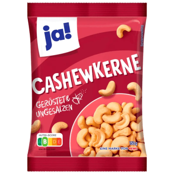 Ja! Acajou Grillées Non Salées 150 G
