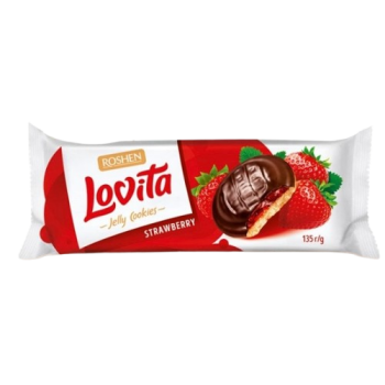 Roshen Lovita Jelly Cookies Strawberry 135g