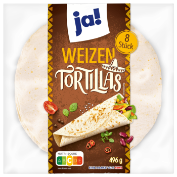 Ja! Tortillas Nature 496G - 25Cm