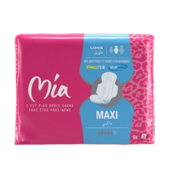 Mia Cotton Touch Serviette Hygienique Maxi Long 12 U