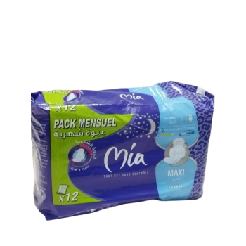 Mia Serviette Hygiénique Maxi Nuit Value Pack Tt 12U