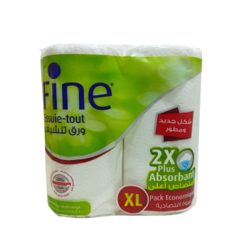 Fine Papier Essuie-Tout XL 2 Rouleaux