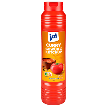 Ja! Ketchup au curry et aux épices – 875 ml