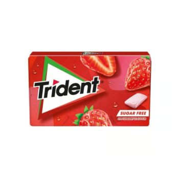 Trident strawberry flavour sugar free / P