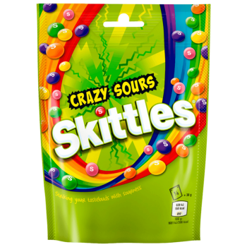 SKITTLES CRAZY SOURS SACHET 160 G
