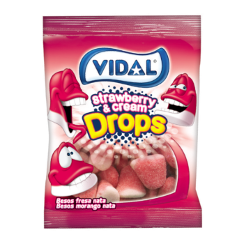 Vidal strawberry & cream drops 90g